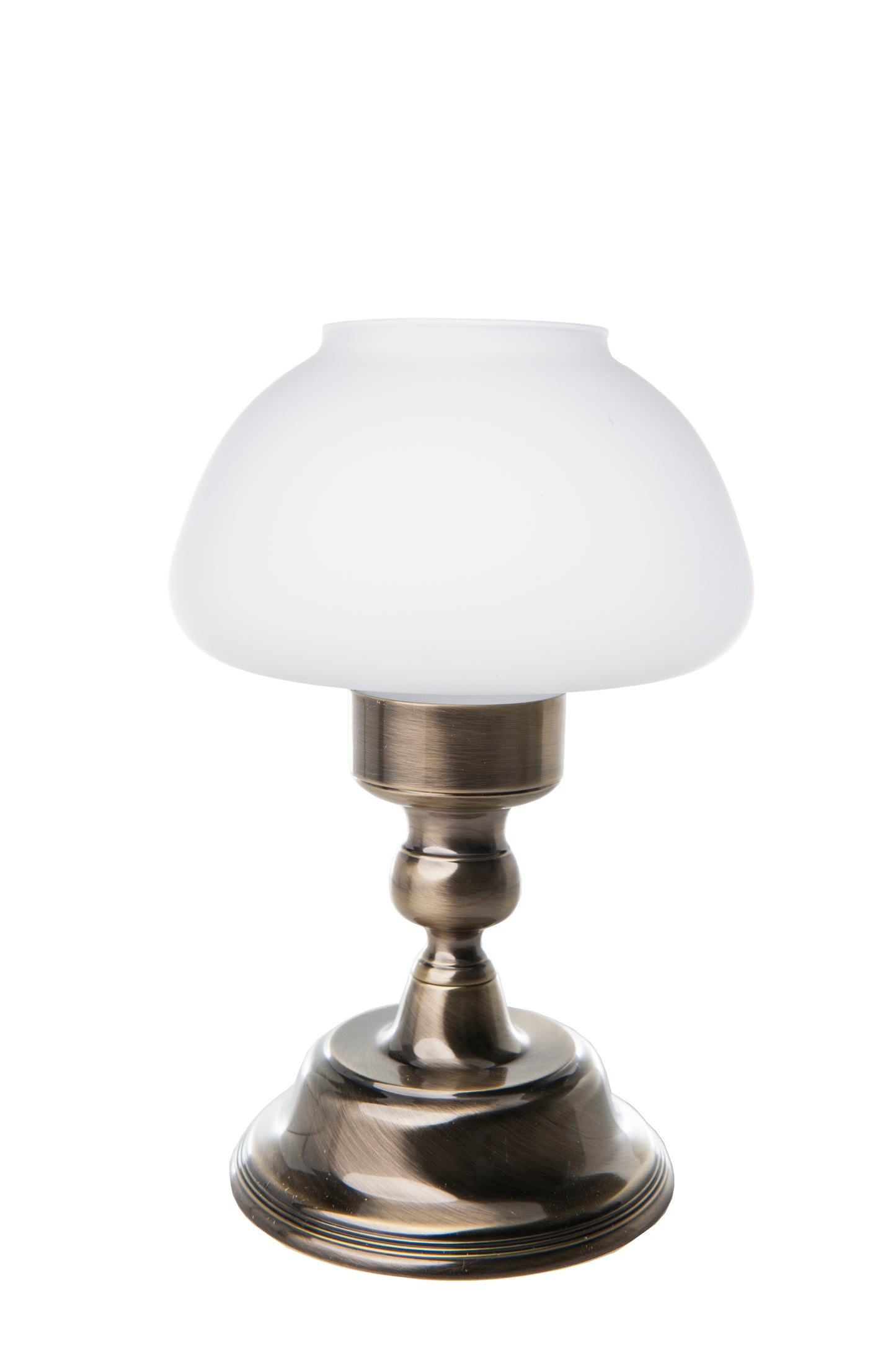 Mushroom Glass Candle Lamp Brass (Each)