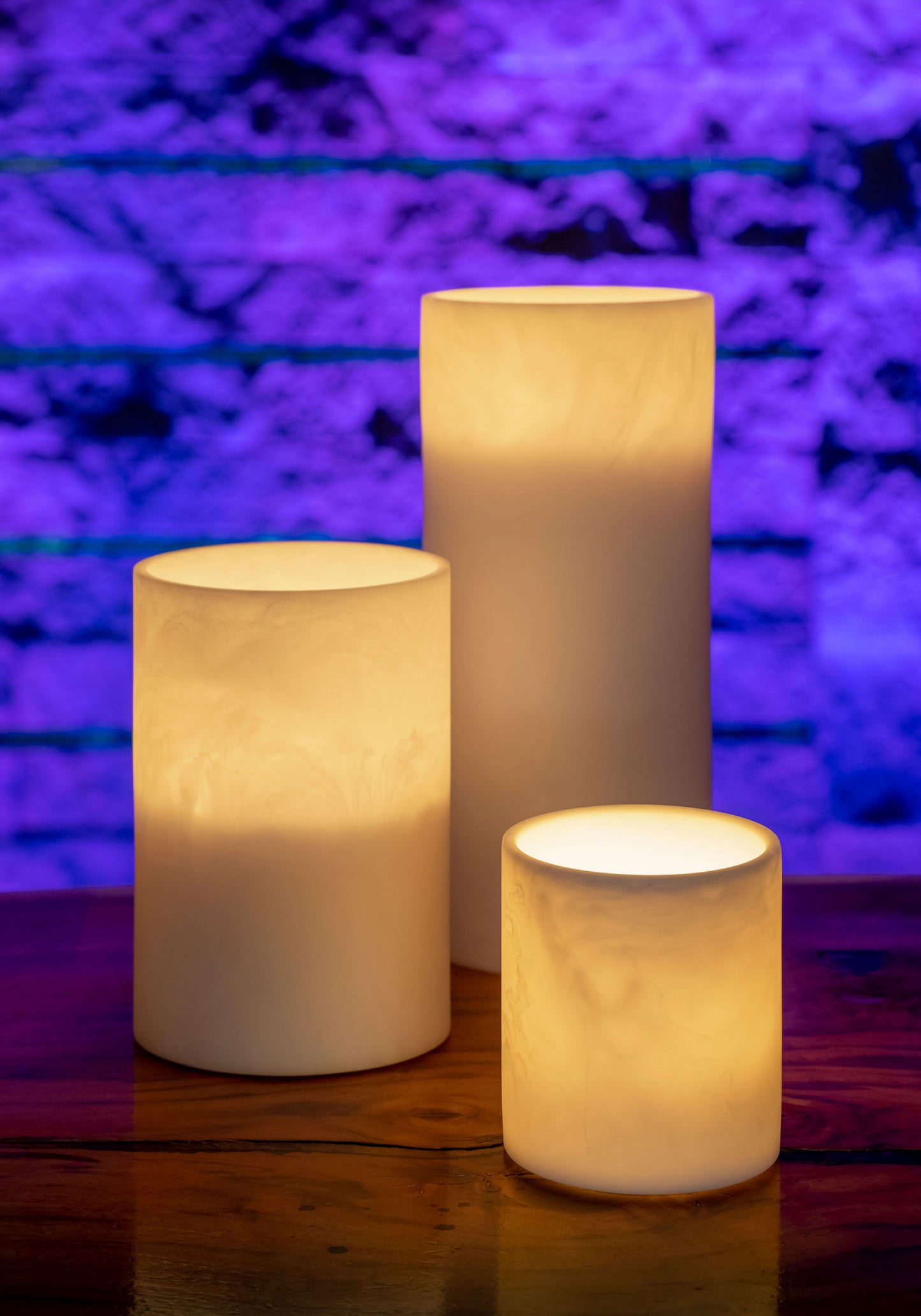 Textured Resin Candle Holder Case of 6